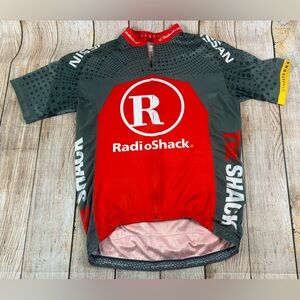 Mens Radioshack Livestrong Trek Bontrager Cycling Jersey Red Size Large